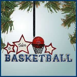  Personalized Christmas Ornaments   Basketball Stars   Blue 