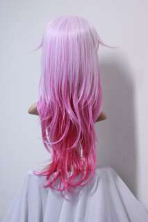 2011 New Guilty Crown INORI YUZURIHA Pink Mix Color Cosplay Party Wig 