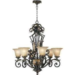  Quorum 6059 6 28 6 Light Chandelier   Fiore, Venetian Dusk 