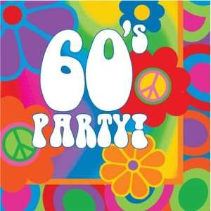  Groovy 60s Lunch Napkins   Party Toys & Games