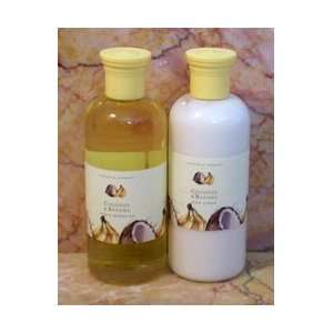 Asquith & Somerset Coconut & Banana Bath & Shower Gel & Body Lotion 