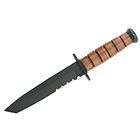 KABAR 1265 USA TANTO POINT COMBO EDGE FIXED BLADE KNIFE WITH HARD 