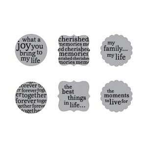  Metal Sayings 6/Pkg Family