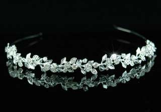 Bridal Flower Crystal Rhinestone Headband Tiara T1314  