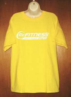 Lance Armstrong Fitness Sport T Shirt Yellow SS L NEW  