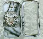 white tiger rubberized T Mobile HTC myTouch 4G Slide Phone case hard 