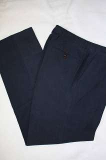 Polo RALPH LAUREN Mens Navy Linen Silk Ctn Dress Pants  