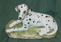 HOMCO Home Int Dalmation Dog Lying Statue Figurine 1403  