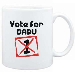  Mug White  Vote for Badu  Female Names Sports 