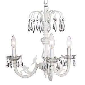  Jubilee 7078 3 Light Waterfall Chandelier, White   3898060 