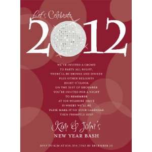  Disco 2012 Maroon Invitations