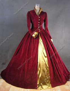 Renaissance Gothic Jacquard Dress Ball Gown Prom 162 S  