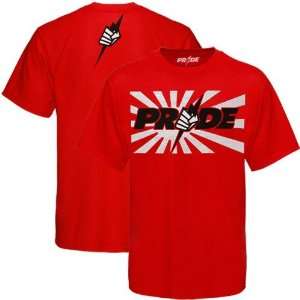  UFC Red Pride Rising Sun T shirt