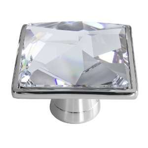  Swarovski Clear Crystal Pull Knob, 1.77 inch by 1.46 inch 