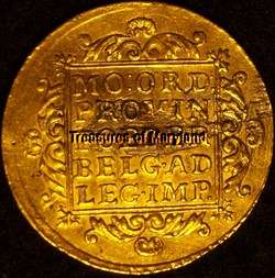 1st GOLD COIN NEW YORK 1773 DUTCH GOLD DUCAT HOLLAND  