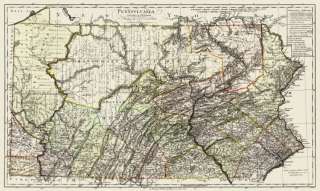 STATE OF PENNSYLVANIA (PA) BY CARL ERNSTRBOHN 1797 MAP  