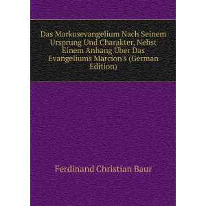   German Edition) Ferdinand Christian Baur  Books