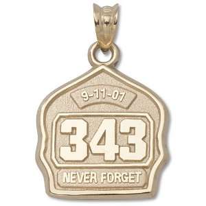  14kt Yellow Gold 9 11 Never Forget Badge 5/8in Jewelry