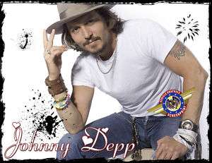 Johnny Depp Movie Rock Star  Personalized T shirts  