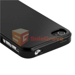 CABLE+BLACK CASE+CHARGER+PRIVACY GUARD For iPhone 4 4S 4G 4GS G  