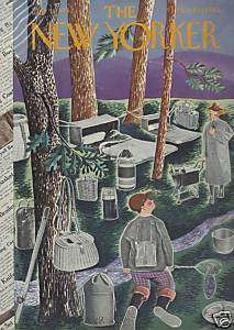 New Yorker COVER 07/11/1942   Old Time Camping   KARASZ  