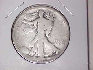 1918 D Walking Liberty Silver Half Dollar   Good Condition  