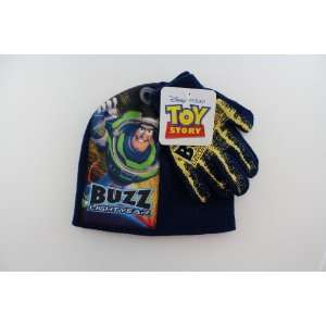   Buzz Lightyear Character Beanie and Glove Set (Navy) Toys & Games