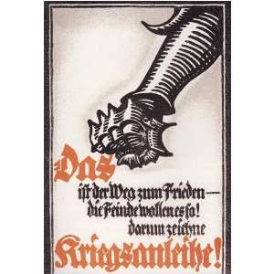  German War Propaganda WWI 20x30 Poster Reproduction