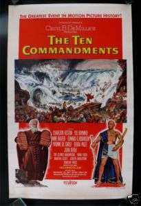 THE 10 TEN COMMANDMENTS * 1SH MOVIE POSTER 1956 BIBLE  