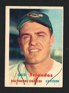 1957 Topps Baseball #156 Gus Triandos (Orioles) EX+  