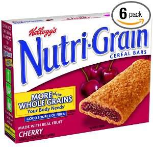 Nutri Grain Cereal Bars, Cherry, 8 Count Bars (Pack of 6)  