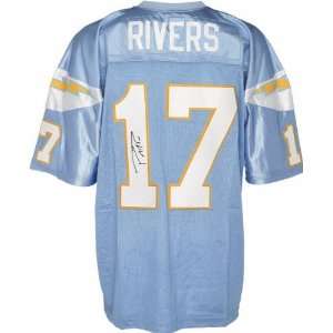  Philip Rivers Signed Powder Blue Throwback Custom Jersey 