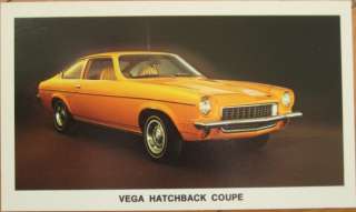 1973 Chrome Car AD PC Chevrolet Vega Hatchback Coupe  