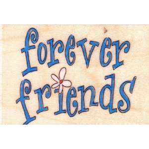  Inkadinkado Mounted Stamp FOREVER FRIENDS For Scrapbooking 