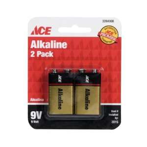  Ace Two 9 Volt Alkaline Batteries   12 Pack Electronics