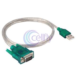 USB to RS232 DB9 Pin Serial Adapter Cable For Window 7 32bit/XP 