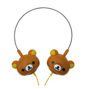 Stereo Wire Headphone Rilakkuma earphone earbuds Korilakkuma New head 