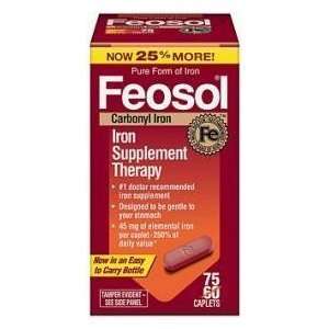  Feosol Iron Supplement Therapy, Carbonyl Iron, 45mg, 75 