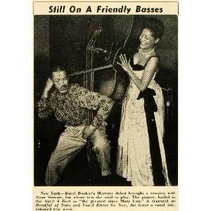  1952 Print Beryl Booker Swing Pianist Slam Stewart Trio 