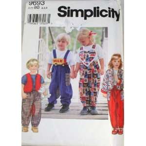 Simplicity 9693 Pattern Toddlers Separates Size AA 2,3,4 