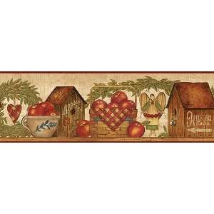  Apples Five Cents Country Wallpaper Border (HAH15072B 