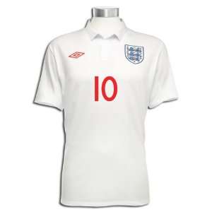 Umbro England #10 Rooney Home Soccer Jersey World Cup 2010 (USA Size 