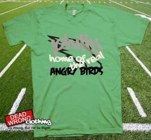 Philly Angry Birds Football Sports Tee Shirt Eagles Size S 3X 