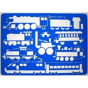   Train Trains Transport Drawing Drafting Template Stencil Toys & Games