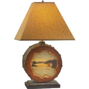  Woolrich Bear Creek Drum Table Lamp, BEARCREEK (Brown 