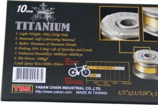 YBN Titanium Chain for Shimano Sram Campagnolo 10 SPEED  