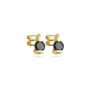 Ct TW AAA QUALITY Black Diamond Stud Earrings with Special Backs in 