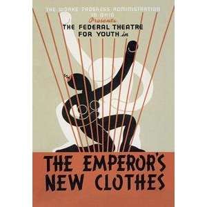  Vintage Art Emporers New Clothes Federal Theater for 