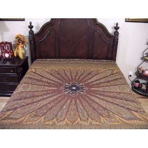  Surya Jamavar Cashmere Indian Bedspread Bedding Throw 