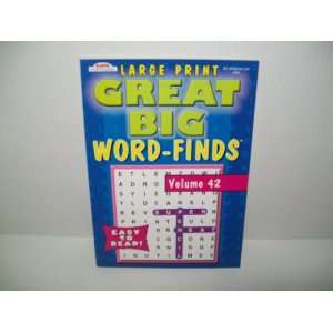  Large Print Great Big Word Find Volume 42 Easy to Read 